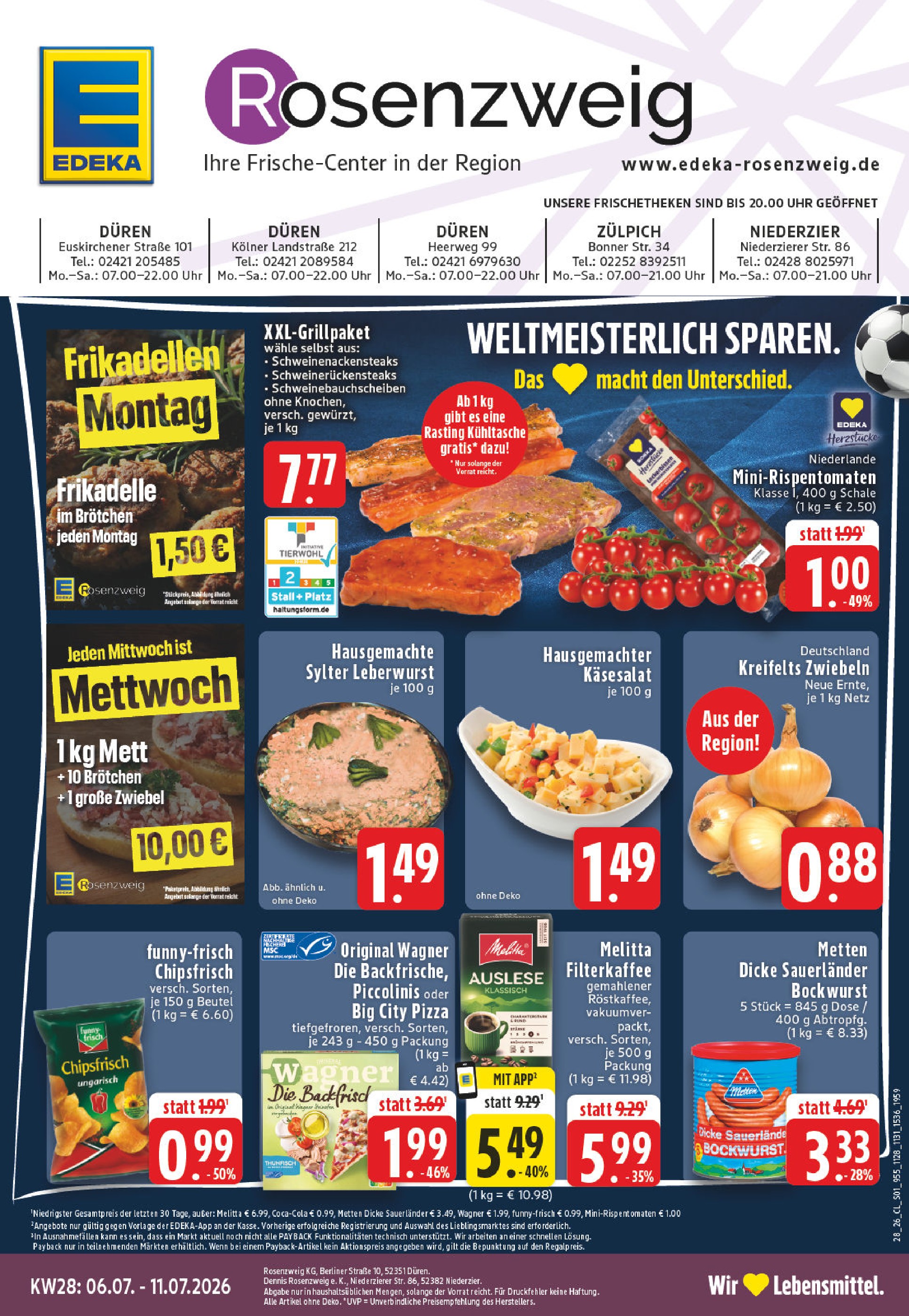 Aktueller E center Discounter Prospekt in Elsdorf und Umgebung, "Aktuelle Angebote" mit 24 Seiten, 06.07.2026 - 11.07.2026